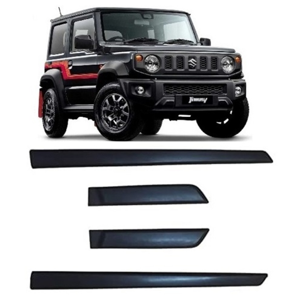 Side Door Beading Door Protector Accessories for Jimny Black